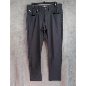 Taylor Vintage Pants Canaan Slim Fit Flat Front Gray Size 32x32 Luxe Performance